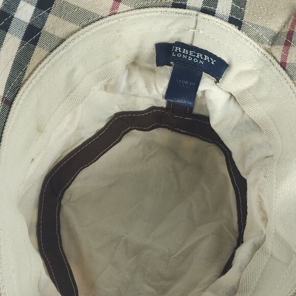 Burberry Women\'s Vintage Nova Check Medium Cotton Plaid Bucket Hat England main image 6